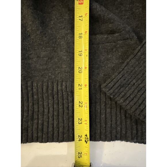 SIMPLY VERA WANG XL Fur Front Wool Blend Sweater Cardigan Charcoal Gray $78 NWT - Picture 7 of 13